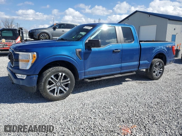 2022 Ford F-150 XL with VIN 1FTEX1EP3NKD19420, listed as a Copart auction lot 50161025 with 43,918 mi miles and Salvage title. Bid and sale history available at DreamBid. Image 1.