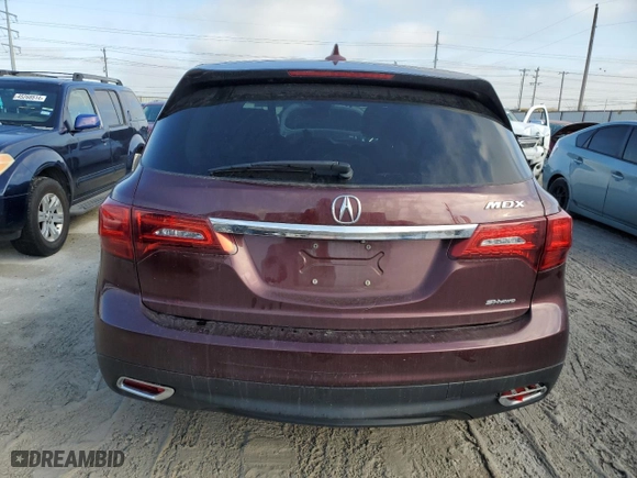 2014 Acura MDX Tech Pkg with VIN 5FRYD4H43EB009787, listed as a Copart auction lot 45181904 with 128,610 mi miles and Salvage Title. Bid and sale history available at carsss.com. Image 6.
