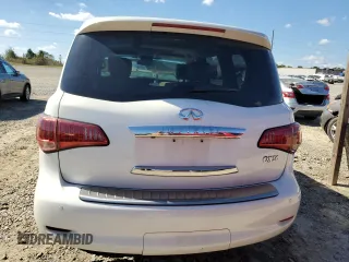 2012 Infiniti QX56 7-passenger with VIN JN8AZ2NF8C9517540, listed as a Copart auction lot 75046604 with 213,468 mi miles and Salvage Title. Bid and sale history available at carsss.com. Image 6.