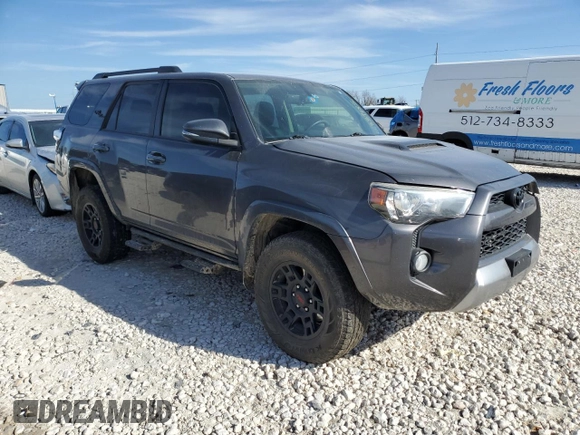 2019 Toyota 4Runner SR5 with VIN JTEBU5JR7K5697448, listed as a Copart auction lot 46839485 with 145,658 mi miles and Salvage title. Bid and sale history available at DreamBid. Image 4.