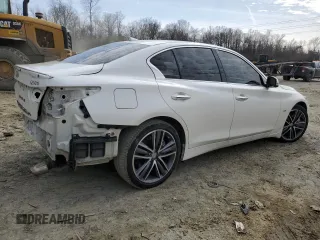 2016 Infiniti Q50 with VIN JN1EV7AR7GM346324, listed as a Copart auction lot 45091635 with 92,050 mi miles and Salvage Title. Bid and sale history available at DreamBid. Image 3.