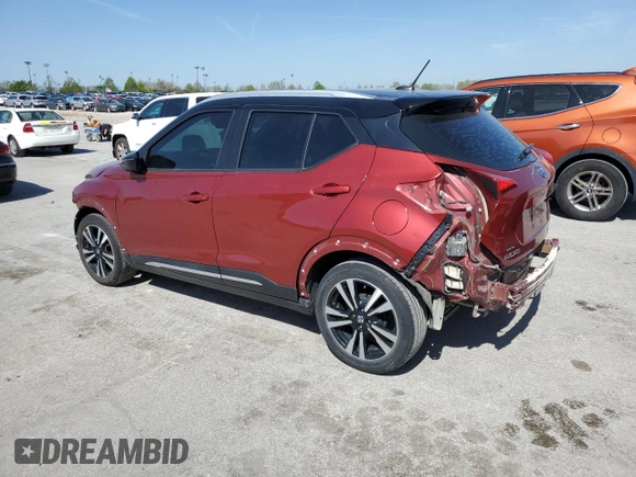 2018 Nissan Kicks SV with VIN 3N1CP5CUXJL543867, listed as a Copart auction lot 53155155 with 85,441 mi miles and Salvage title. Bid and sale history available at DreamBid. Image 2.