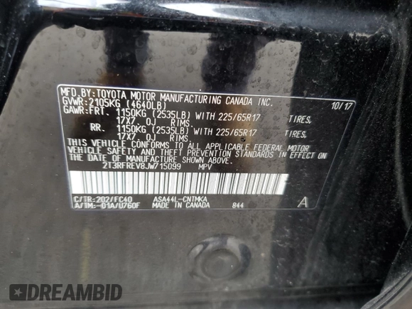 2018 Toyota RAV4 XLE with VIN 2T3RFREV8JW715099, listed as a Copart auction lot 51313485 with 140,107 mi miles and Salvage Title. Bid and sale history available at DreamBid. Image 13.