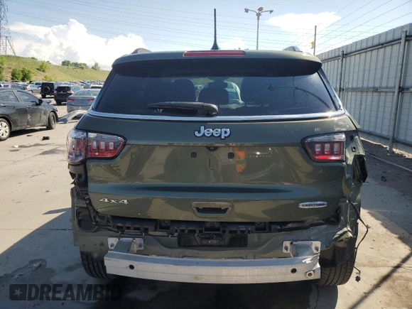2021 Jeep Compass Altitude with VIN 3C4NJDBBXMT558309, listed as a Copart auction lot 59976145 with 38,736 mi miles and Salvage title. Bid and sale history available at DreamBid. Image 6.