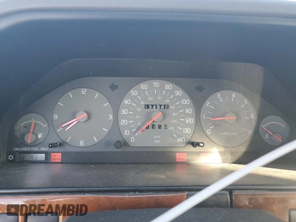 1996 Volvo 960 with VIN YV1KS9603T1095676, listed as a Copart auction lot 53124405 with 134,942 mi miles and Salvage title. Bid and sale history available at DreamBid. Image 9.