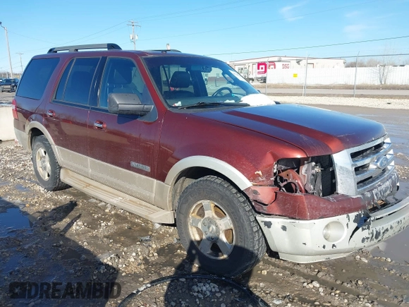 2007 Ford Expedition Eddie Bauer с VIN 1FMFU185X7LA72588, выставлен на аукционе IAAI как лот 41740134 с пробегом Не указан миль и . История ставок и продаж доступна на DreamBid. Изображение 1.