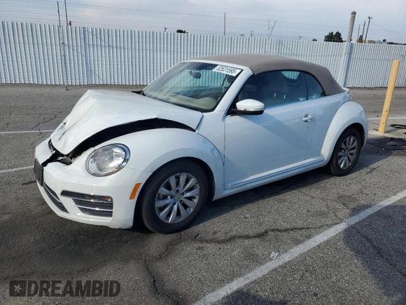 2019 Volkswagen Beetle S with VIN 3VW5DAATXKM505842, listed as a Copart auction lot 52631595 with 35,839 mi miles and Salvage title. Bid and sale history available at DreamBid. Image 1.