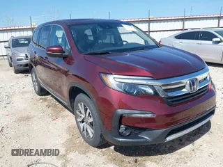 2019 Honda Pilot EX z VIN 5FNYF6H36KB009454, wystawiony jako IAAI lot #42030733 z przebiegiem 41 242 mil mil oraz . Historia ofert i sprzedaży dostępna na DreamBid. Obrazek 1.
