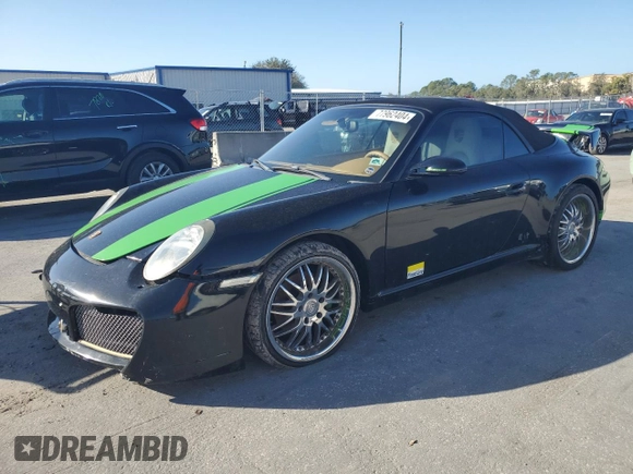2006 Porsche 911 Carrera with VIN WP0CA29976S756591, listed as a Copart auction lot 77962404 with 110,147 mi miles and Salvage Title. Bid and sale history available at DreamBid. Image 1.