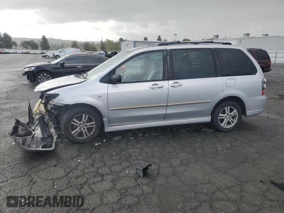 2004 Mazda MPV LX with VIN JM3LW28A840523283, listed as a Copart auction lot 51441785 with 215,235 mi miles and Salvage title. Bid and sale history available at DreamBid. Image 1.