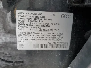 2023 Audi Q5 S line Prestige with VIN WA1FAAFY2P2061904, listed as a Copart auction lot 41449045 with Not provided miles and Non repairable. Bid and sale history available at DreamBid. Image 15.