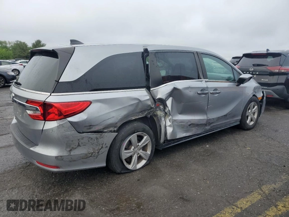 2019 Honda Odyssey EX with VIN 5FNRL6H59KB022682, listed as a Copart auction lot 58787265 with 54,803 mi miles and Salvage title. Bid and sale history available at DreamBid. Image 3.