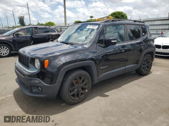 2017 Jeep Renegade Latitude z VIN ZACCJABB1HPF11687, wystawiony jako Copart lot #61674955 z przebiegiem 155 295 mil mil oraz Czysty tytuł • Clean title. Historia ofert i sprzedaży dostępna na DreamBid. Obrazek 1.
