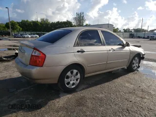 2006 Kia Spectra EX with VIN KNAFE121765256944, listed as a Copart auction lot 68667844 with 98,316 mi miles and Salvage Title. Bid and sale history available at carsss.com. Image 3.