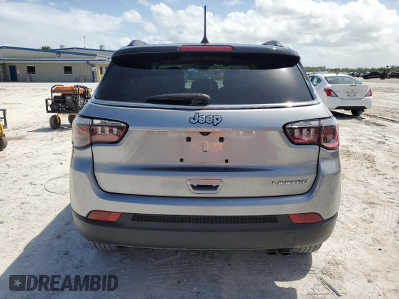 2018 Jeep Compass Limited with VIN 3C4NJCCB3JT461201, listed as a Copart auction lot 52573075 with 41,242 mi miles and Salvage Title. Bid and sale history available at carsss.com. Image 6.