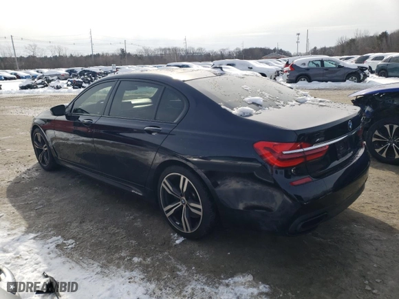 2018 BMW 7 Series 750i xDrive with VIN WBA7F2C51JB238720, listed as a Copart auction lot 43120165 with 75,271 mi miles and Non Repairable. Bid and sale history available at carsss.com. Image 2.