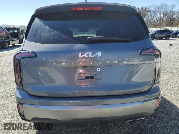 2025 Kia Telluride EX with VIN 5XYP34GC1SG575766, listed as a Copart auction lot 47440575 with 2,978 mi miles and Salvage Title. Bid and sale history available at DreamBid. Image 6.