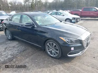2018 Genesis G80 3.8L with VIN KMHGN4JE0JU246022, listed as a IAAI auction lot 41855219 with 106,277 mi miles. Bid and sale history available at carsss.com. Image 1.