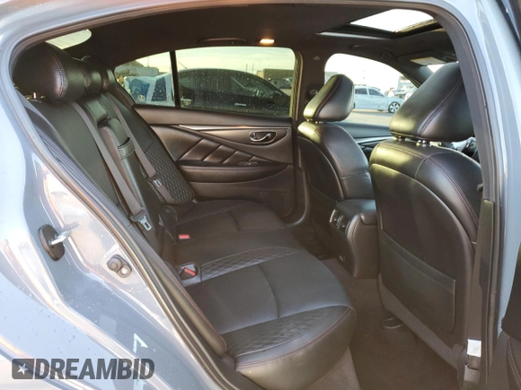 2022 Infiniti Q50 Red Sport 400 with VIN JN1FV7DP0NM370069, listed as a Copart auction lot 80541084 with 26,013 mi miles and Salvage Title. Bid and sale history available at DreamBid. Image 10.