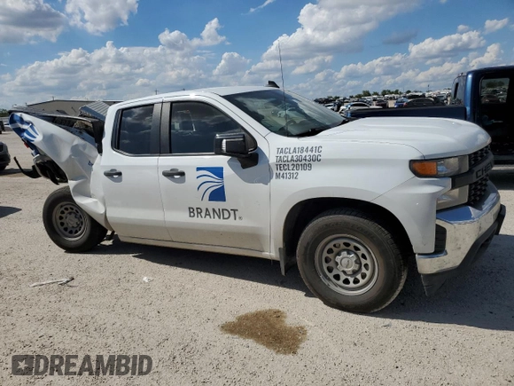 2020 Chevrolet Silverado 1500 Work Truck with VIN 1GCRWAEF9LZ216485, listed as a Copart auction lot 68293264 with 158,031 mi miles and Salvage Title. Bid and sale history available at DreamBid. Image 4.