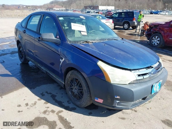 2008 Ford Focus SE with VIN 1FAHP35N78W209030, listed as a IAAI auction lot 41754783 with NaN miles. Bid and sale history available at carsss.com. Image 1.
