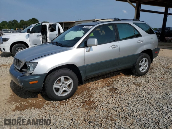 2002 Lexus RX 300 with VIN JTJGF10U220131307, listed as a Copart auction lot 60045555 with 84,945 mi miles and Salvage title. Bid and sale history available at DreamBid. Image 1.