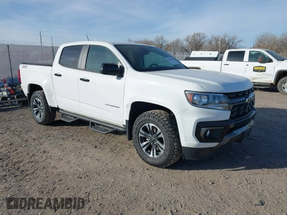 2021 Chevrolet Colorado 4WD Z71 z VIN 1GCGTDEN3M1234781, wystawiony jako IAAI lot #41086044 z przebiegiem 45 010 mil mil oraz . Historia ofert i sprzedaży dostępna na DreamBid. Obrazek 1.