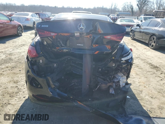2023 Mercedes-Benz C 300 with VIN W1KAF4GB7PR145520, listed as a Copart auction lot 42082655 with 37,008 mi miles and Salvage title. Bid and sale history available at DreamBid. Image 6.