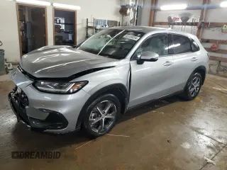2025 Honda HR-V EX-L z VIN 3CZRZ2H72SM719075, wystawiony jako Copart lot #82230034 z przebiegiem 2 110 mil mil oraz Szkoda całkowita • Salvage title. Historia ofert i sprzedaży dostępna na DreamBid. Obrazek 1.