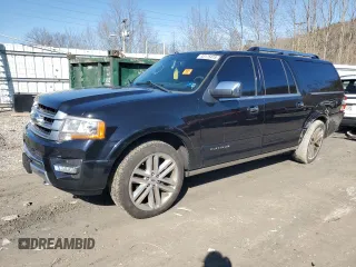 2017 Ford Expedition EL Platinum with VIN 1FMJK1MT6HEA82075, listed as a Copart auction lot 43175415 with 125,405 mi miles and Salvage Title. Bid and sale history available at carsss.com. Image 1.
