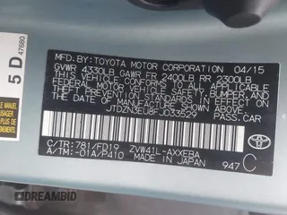 2015 Toyota Prius Two with VIN JTDZN3EU8FJ033529, listed as a IAAI auction lot 42235439 with 102,513 mi miles and . Bid and sale history available at DreamBid. Image 9.