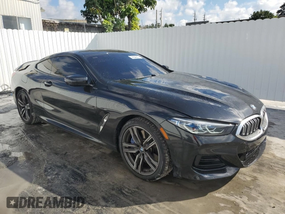 2025 BMW 8 Series 840i with VIN WBAAE4C04SCS91996, listed as a Copart auction lot 43319785 with 7,345 mi miles and Clean Title. Bid and sale history available at DreamBid. Image 4.