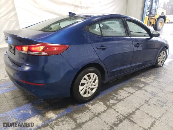 2017 Hyundai Elantra SE with VIN 5NPD74LF9HH211961, listed as a Copart auction lot 44795805 with 58,095 mi miles and Salvage Title. Bid and sale history available at carsss.com. Image 3.
