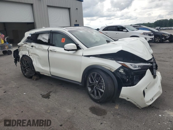 2021 Infiniti QX50 Autograph with VIN 3PCAJ5DBXMF105694, listed as a Copart auction lot 64116414 with Not provided miles and Non repairable. Bid and sale history available at DreamBid. Image 4.
