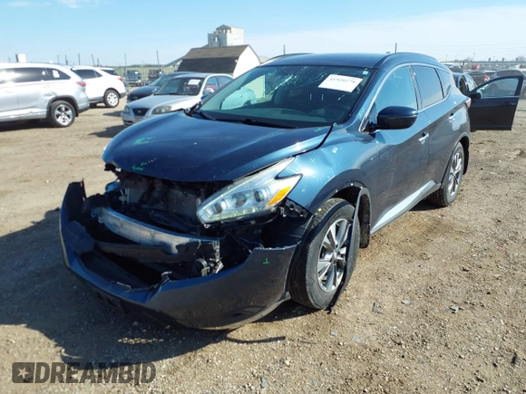 2016 Nissan Murano SL z VIN 5N1AZ2MH6GN143047, wystawiony jako IAAI lot #41920270 z przebiegiem 158 518 mil mil oraz . Historia ofert i sprzedaży dostępna na DreamBid. Obrazek 2.