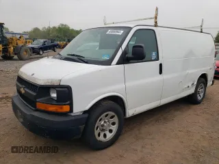 2010 Chevrolet Express Cargo Van with VIN 1GCUGADX5A1176855, listed as a Copart auction lot 49880964 with 198,739 mi miles and Salvage Title. Bid and sale history available at carsss.com. Image 1.