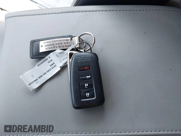 2019 Lexus RX 350L Premium with VIN JTJDZKCA2K2018219, listed as a IAAI auction lot 41806570 with 52,513 mi miles and . Bid and sale history available at DreamBid. Image 11.