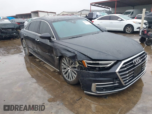 2019 Audi A8 L with VIN WAU8DAF82KN004676, listed as a IAAI auction lot 41086272 with 58,217 mi miles. Bid and sale history available at carsss.com. Image 1.
