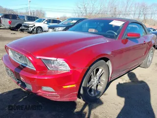2014 Ford Mustang V6 with VIN 1ZVBP8EMXE5228061, listed as a IAAI auction lot 41603552 with 118,011 mi miles. Bid and sale history available at carsss.com. Image 6.