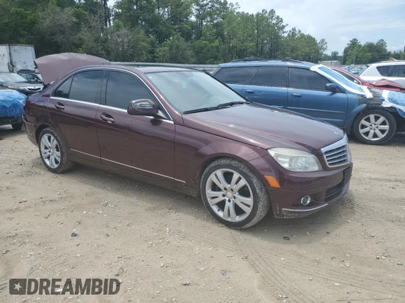 2009 Mercedes-Benz C 300 Sport with VIN WDDGF54X29R083494, listed as a Copart auction lot 58584005 with 189,716 mi miles and Salvage title. Bid and sale history available at DreamBid. Image 4.