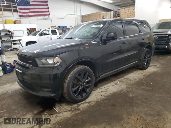 2019 Dodge Durango GT Plus with VIN 1C4RDJDG8KC827755, listed as a Copart auction lot 88059885 with 136,048 mi miles and Non repairable. Bid and sale history available at DreamBid. Image 1.