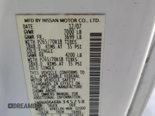 2008 Nissan Titan SE with VIN 1N6BA06A68N345258, listed as a Copart auction lot 42289375 with 218,042 mi miles and Salvage Title. Bid and sale history available at carsss.com. Image 12.