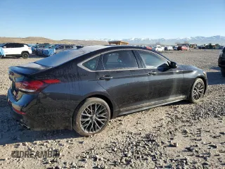 2018 Genesis G80 Sport z VIN KMHGN4JB9JU271815, wystawiony jako Copart lot #46999165 z przebiegiem 96 628 mil mil oraz Czysty tytuł • Clean title. Historia ofert i sprzedaży dostępna na DreamBid. Obrazek 3.