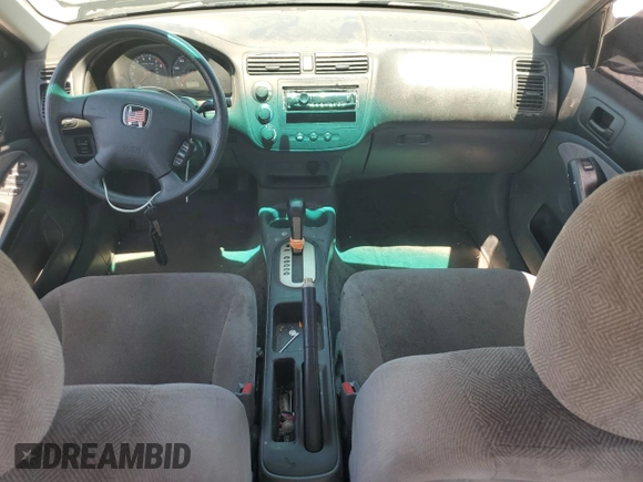 2001 Honda Civic LX with VIN JHMES165X1S008247, listed as a Copart auction lot 62525084 with 240,503 mi miles and Salvage Title. Bid and sale history available at carsss.com. Image 8.