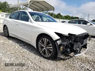 2022 Infiniti Q50 Sensory with VIN JN1EV7CR6NM341660, listed as a Copart auction lot 59622755 with 32,466 mi miles and Salvage title. Bid and sale history available at DreamBid. Image 4.