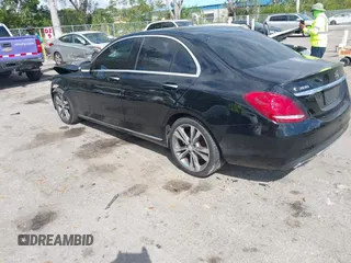 2015 Mercedes-Benz C-Class C 300 with VIN 55SWF4JB8FU062030, listed as a IAAI auction lot 41593649 with 123,196 mi miles. Bid and sale history available at carsss.com. Image 3.