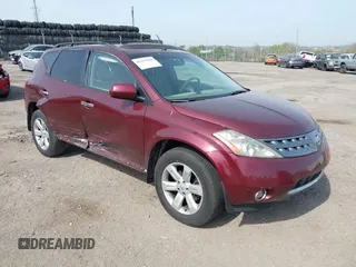 2007 Nissan Murano S with VIN JN8AZ08W77W662737, listed as a IAAI auction lot 42115990 with 98,755 mi miles and . Bid and sale history available at DreamBid. Image 1.