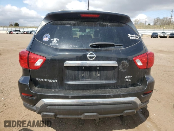 2017 Nissan Pathfinder SL with VIN 5N1DR2MM4HC691314, listed as a Copart auction lot 52129145 with 106,192 mi miles and Salvage Title. Bid and sale history available at carsss.com. Image 6.