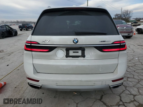 2024 BMW X7 xDrive40i with VIN 5UX23EM05R9U79787, listed as a Copart auction lot 46643245 with 19,793 mi miles and Salvage Title. Bid and sale history available at carsss.com. Image 6.