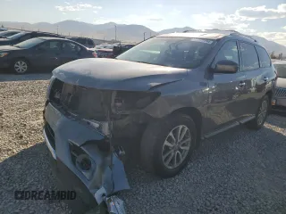 2016 Nissan Pathfinder S with VIN 5N1AR2MM0GC658134, listed as a Copart auction lot 74589594 with 163,451 mi miles and Salvage Title. Bid and sale history available at carsss.com. Image 1.